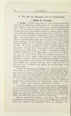 IV. Die Zeit der Kreuzzüge und der Hohenstaufen