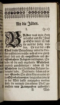 An die Jüden.