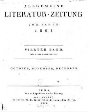 Allgemeine Literatur-Zeitung : ALZ ; auf das Jahr .... 1801, 4