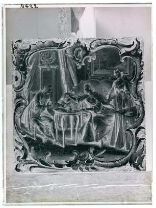 Kachel "Le Matin" (nach Nicolas Lancret)