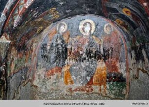 Die Ausmalung der Grabkapelle : Thronender Christus, von Erzengeln flankiert