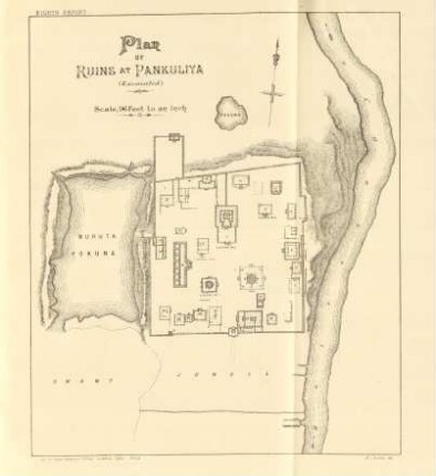 Plan of ruins at Pankuliya