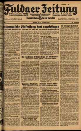 Ausgabe vom Mittwoch, den 17. Dezember 1941.