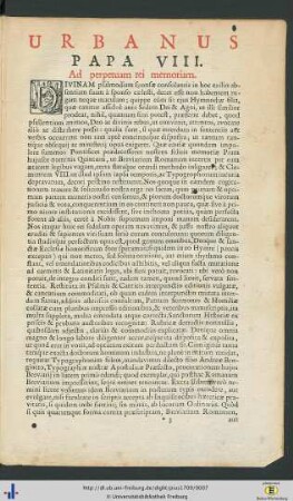 Urbanus Papa VIII.; Innocentius Papa XI.