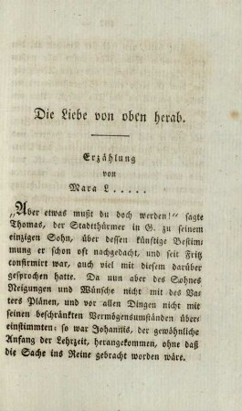 Die Liebe von oben herab