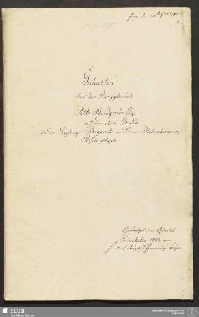 Gutachten über das Berggebaeude Alte Mordgrube Fdgr. auf dem obern Brande in der Freyberger Bergamts- und deren Hohenbirkner, Refier gelegen - 18.6484 4.