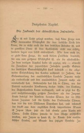 Dreizehntes Kapitel. Die Zukunft der chinesischen Industrie