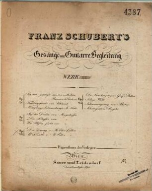 Franz Schubert's Gesänge mit Guitarre-Begleitung. 22, Der Zwerg