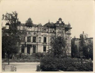 Zerstörungen Zweiter Weltkrieg - Luftangriff 2./3.09.1942. Musikhochschule, Palais Bürklin, Kriegsstraße 166/168