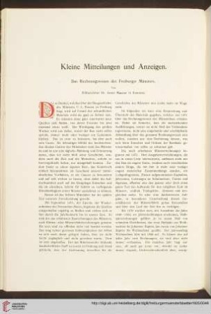Das Rechnungswesen des Freiburger Münsters