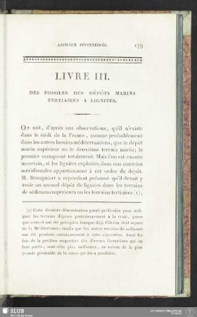 Livre III. Des fossiles des dépôts marins tertiaires a lignites