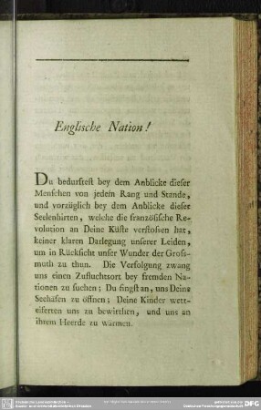 Englische Nation!