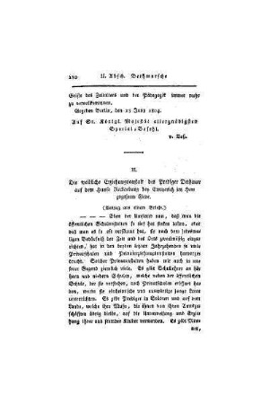 Die weibliche Erziehungsanstalt des Prediger Dethmar auf dem Hause Neckenburg bey Emmerich im Herzogthum Cleve (Auszug aus einem Briefe)