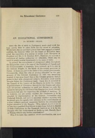 An Educational Conference