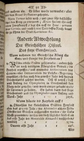 Anderte Abwechslung Der Griechischen Histori.