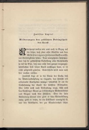 Zwölftes Kapitel. Milderungen der zeitlichen Bedingtheit der Kunst