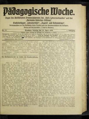 ¬Der¬ Aufsatzunterricht im Lichte der Kunsterziehung : (Schluß)