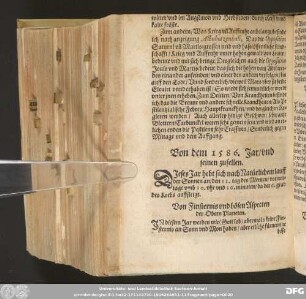 Von dem 1586. Jar / und seinen zufellen.