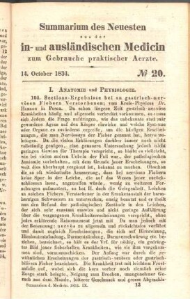 14. October 1834. No 20.