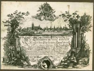 Geleitbrief des Hafners Nicolaus Christian Lawall, (Lavall, Lawaldt ? ), 1791