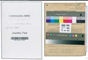Entnazifizierung Paul Jaschke , geb. 18.07.1899 (Rangiermeister)