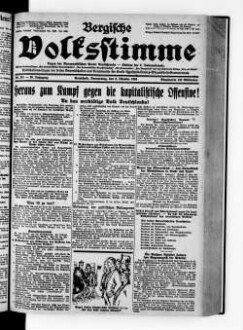 Bergische Volksstimme. 1917-1932