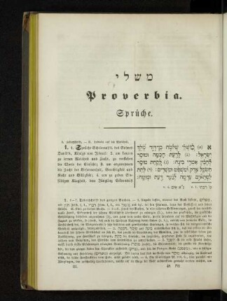Proverbia. Sprüche.