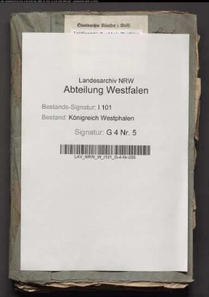 Anlegung des Sequester und Aufstellung des Revenuenetats von den Kaunitz-Rietbergschen Gütern im Fuldadepartement