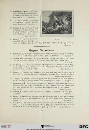 Gegner Napoleons (Nr. 254-277)
