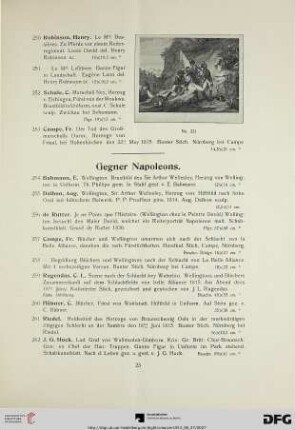 Gegner Napoleons (Nr. 254-277)