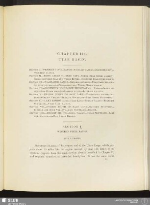 Chapter III. Utah Basin