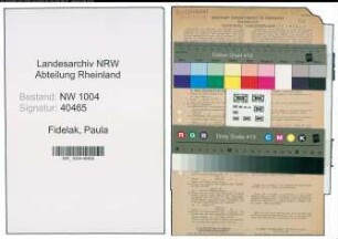 Entnazifizierung Paula Fidelak , geb. 06.02.1912 (Postbeamtin)
