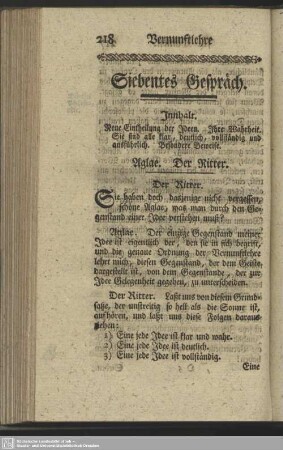 Siebentes Gespräch
