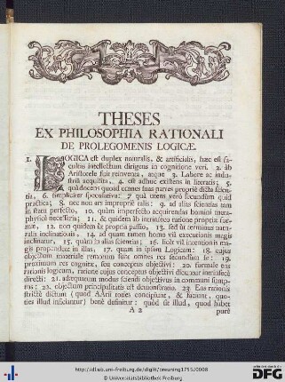 Theses Ex Philosophia Rationali.