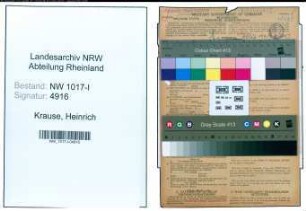 Entnazifizierung Heinrich Krause , geb. 10.03.1908 (Kaufmaennischer Angestellter)