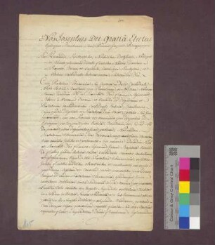 Ernennung des Basler Domherrn Franz Sigmund Johann Baptist von Froberg zum Schatzmeister des Hochstifts durch Bischof Franz Josef Sigmund von Roggenbach.