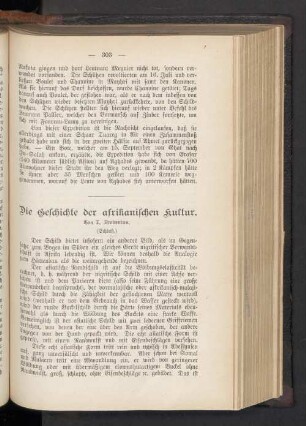 Die Geschichte der afrikanischen Kultur
