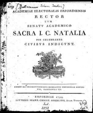 In: De inscriptionibus Hebraicis Erfordiae repertis ; Band 3