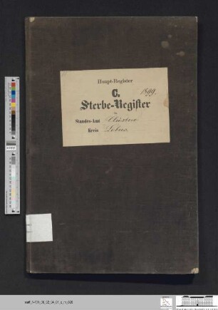 Sterberegister Kliestow 1899