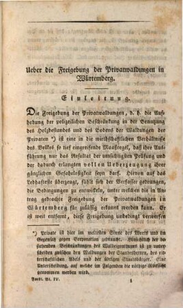 Forstliche Blätter für Würtemberg, 4. 1830