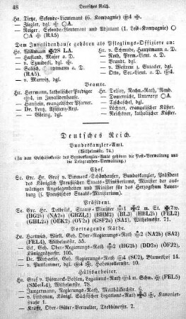 Deutsches Reich. Bundeskanzler-Amt