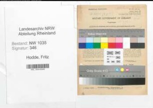 Entnazifizierung Fritz Hodde , geb. 19.10.1893 (Direktionssekretaer)