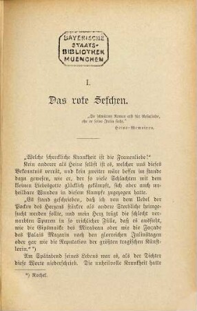 Heines Liebesleben : Zum 100 jährigen Geburtstage Heines ; 1797 - 1897