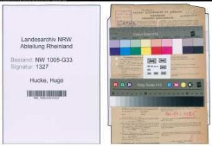 Entnazifizierung Hugo Hucke , geb. 22.11.1900 (Lehrer)