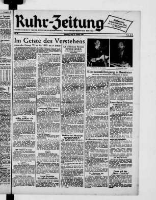 Ruhr-Zeitung ; Ausgabe G ; Gelsenkirchen, Bottrop/Gladbeck