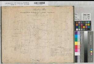 Siegen (Siegen) Ausbau des oberen Schlosses Plan 1 Grundriß 1. Etage 1841/47 60 Fuß = 15,6 cm 41 x 48 Zeichnung Althof, Bauinspektor KSA Nr. 895,1