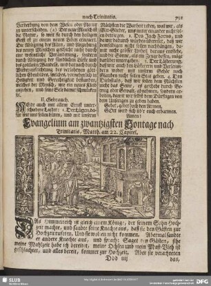 [Evangelium und Epistel am zwantzigsten Sontage nach Trinitatis]