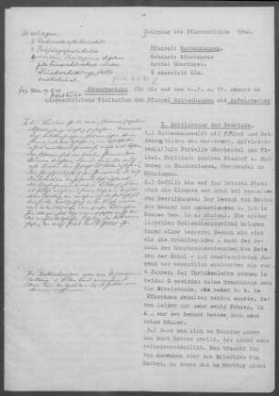 Buttenhausen-Apfelstetten: Pfarrbericht 1940