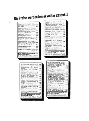 Die Preise werden immer weiter gesenkt!