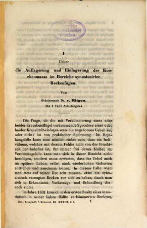 Neue Zeitschrift für Geburtskunde. 28,1. 1850